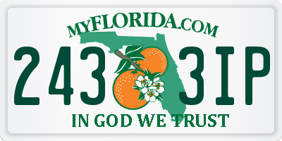 FL license plate 2433IP