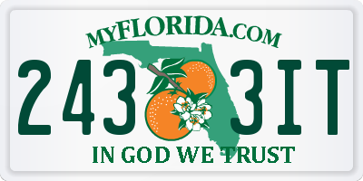 FL license plate 2433IT