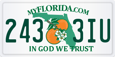 FL license plate 2433IU