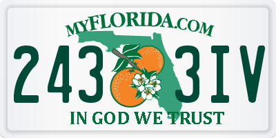 FL license plate 2433IV