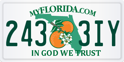 FL license plate 2433IY
