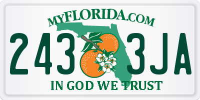 FL license plate 2433JA