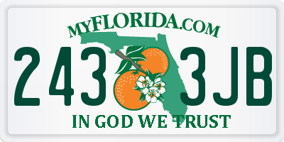 FL license plate 2433JB