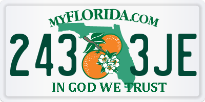 FL license plate 2433JE