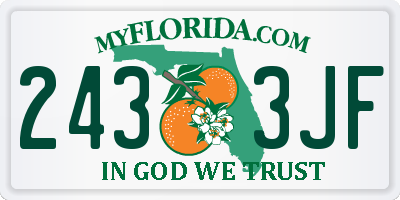FL license plate 2433JF