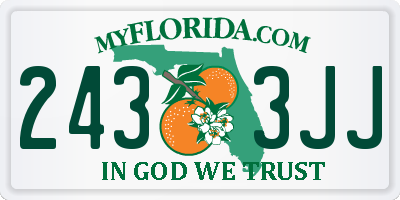 FL license plate 2433JJ