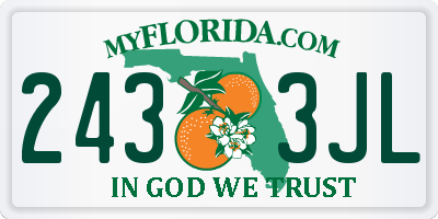 FL license plate 2433JL