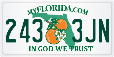 FL license plate 2433JN