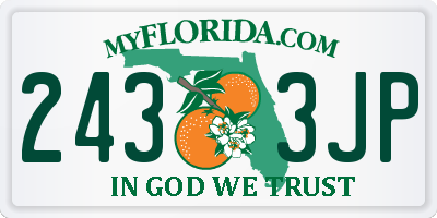 FL license plate 2433JP