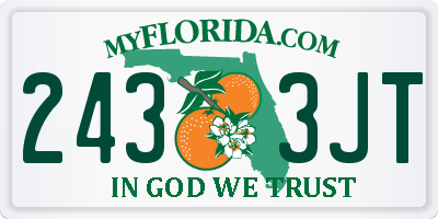 FL license plate 2433JT