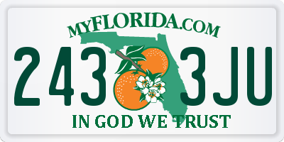 FL license plate 2433JU