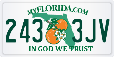 FL license plate 2433JV