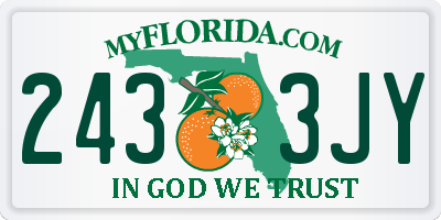 FL license plate 2433JY