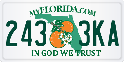 FL license plate 2433KA