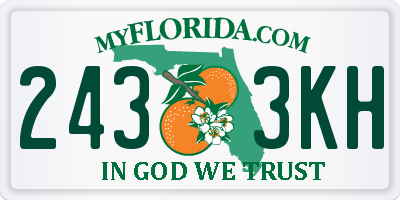 FL license plate 2433KH