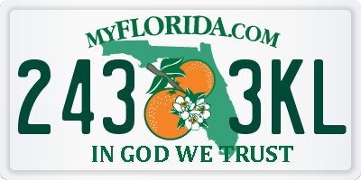 FL license plate 2433KL