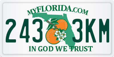 FL license plate 2433KM