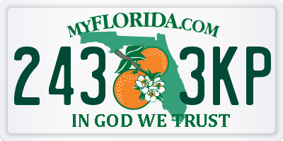 FL license plate 2433KP