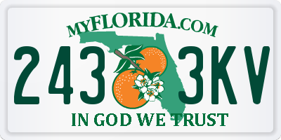 FL license plate 2433KV