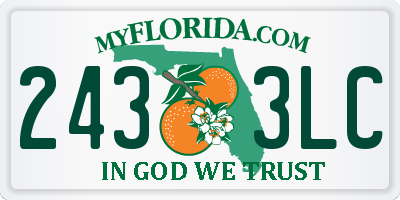 FL license plate 2433LC