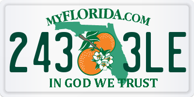 FL license plate 2433LE
