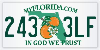 FL license plate 2433LF