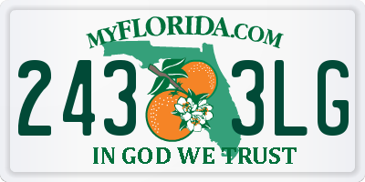 FL license plate 2433LG