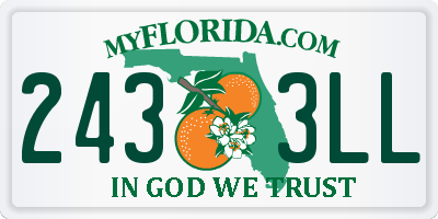 FL license plate 2433LL
