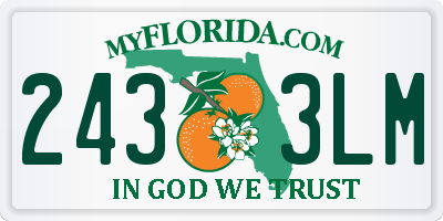 FL license plate 2433LM