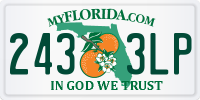FL license plate 2433LP