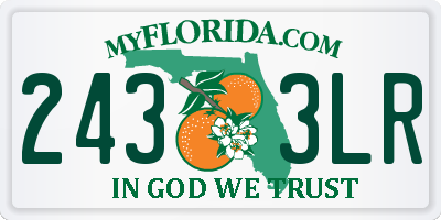 FL license plate 2433LR
