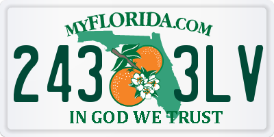 FL license plate 2433LV