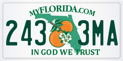 FL license plate 2433MA
