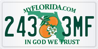 FL license plate 2433MF