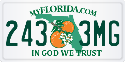 FL license plate 2433MG