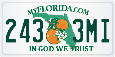 FL license plate 2433MI
