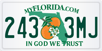 FL license plate 2433MJ