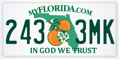 FL license plate 2433MK