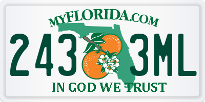 FL license plate 2433ML