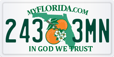 FL license plate 2433MN