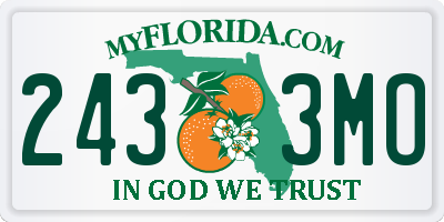 FL license plate 2433MO