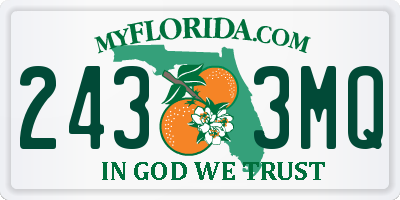 FL license plate 2433MQ