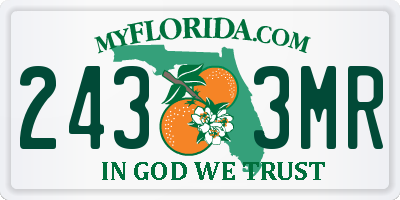 FL license plate 2433MR
