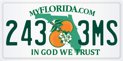 FL license plate 2433MS