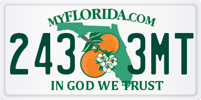 FL license plate 2433MT