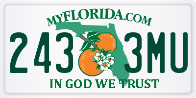 FL license plate 2433MU