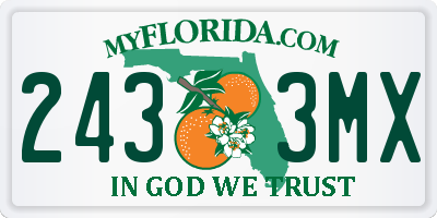 FL license plate 2433MX