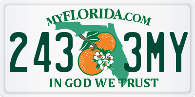 FL license plate 2433MY