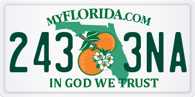 FL license plate 2433NA