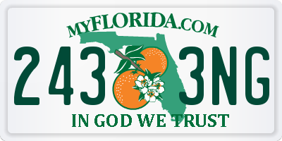 FL license plate 2433NG